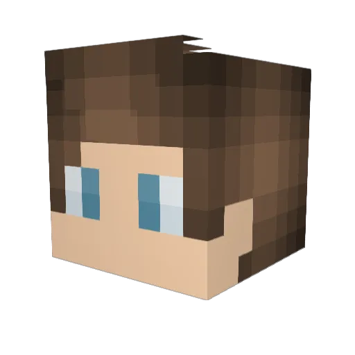 Pollitts Minecraft avatar head, 3D render