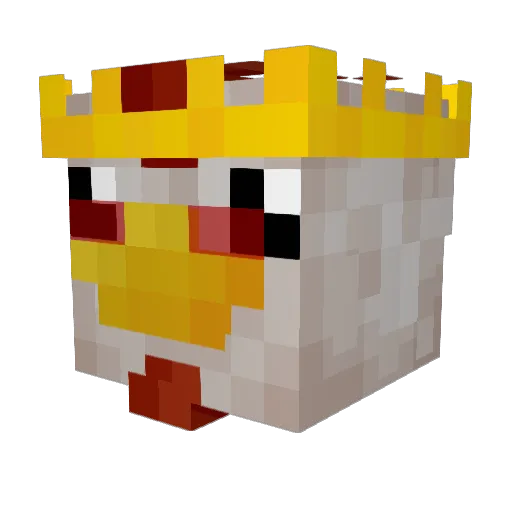 Pollo_Emperador Minecraft avatar head, 3D render