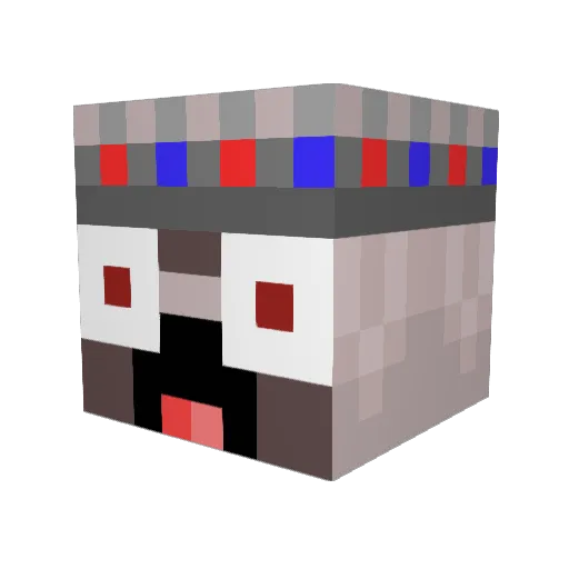 Polluxxx Minecraft avatar head, 3D render