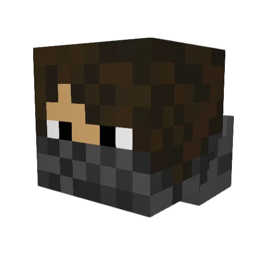 Polly97 Minecraft avatar head, 3D render
