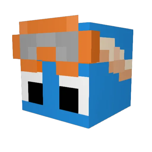 PollyTho Minecraft avatar head, 3D render