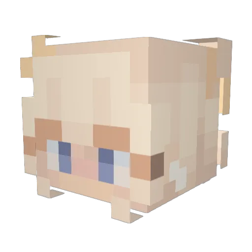 Pollyinatrolley Minecraft avatar head, 3D render