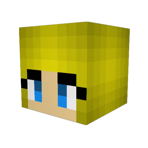 Polo361 Minecraft avatar head, 3D render