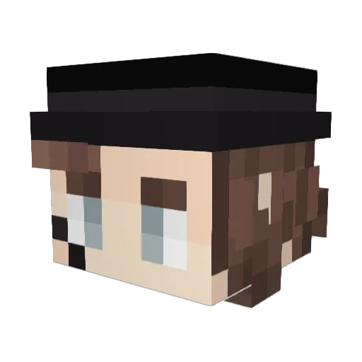 PoloMC Minecraft avatar head, 3D render