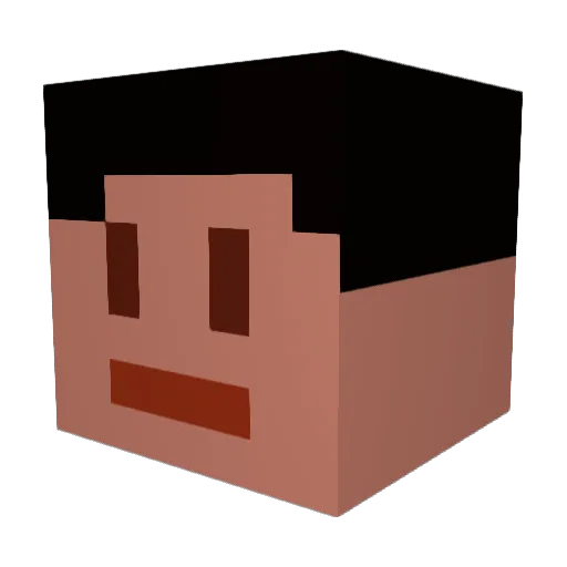 PoloMolooo Minecraft avatar head, 3D render