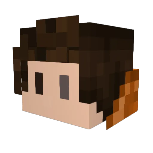 Polocapt Minecraft avatar head, 3D render