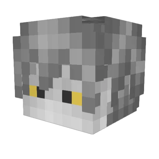Pologgh Minecraft avatar head, 3D render