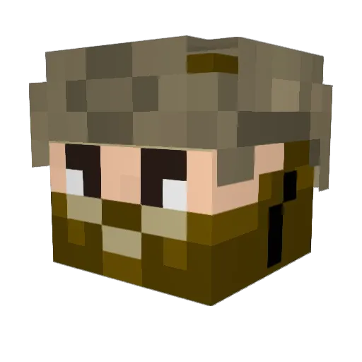 Polosik27 Minecraft avatar head, 3D render