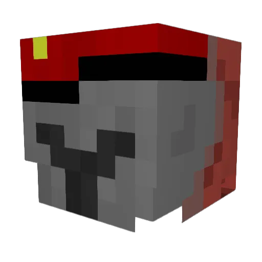 Polouest Minecraft avatar head, 3D render
