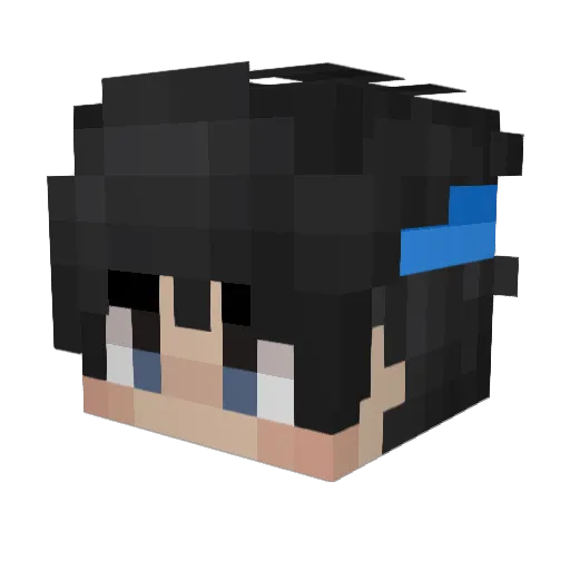 Polrz Minecraft avatar head, 3D render