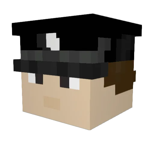 PolskiGracz909 Minecraft avatar head, 3D render