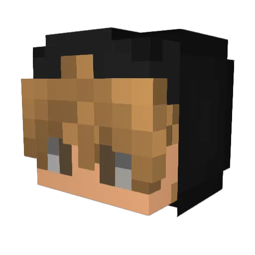 PolskiKotlet Minecraft avatar head, 3D render