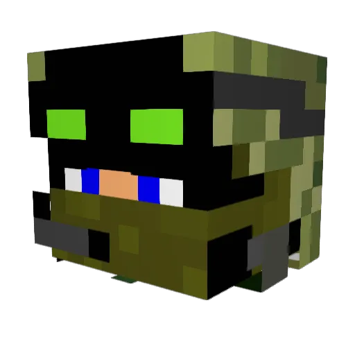 PolskiPietrol Minecraft avatar head, 3D render