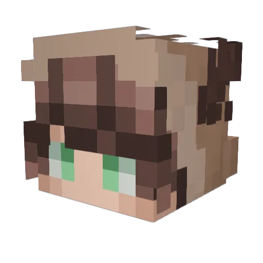 PoltergeistKing Minecraft avatar head, 3D render