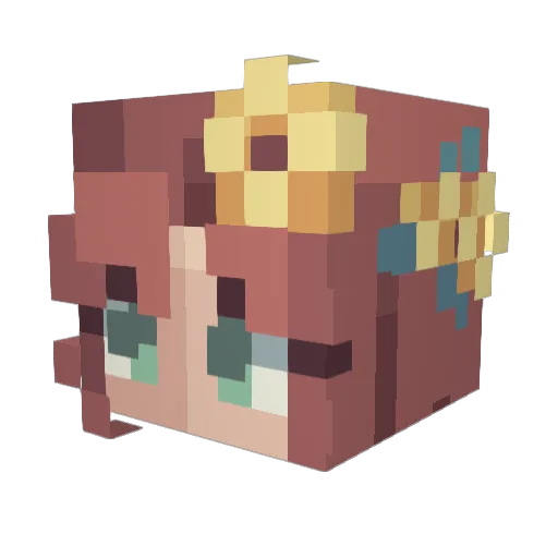PolterkatHQ Minecraft avatar head, 3D render