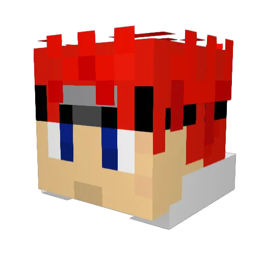 Polu_11 Minecraft avatar head, 3D render
