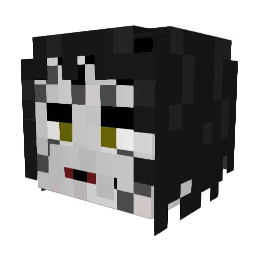 PolyMurder Minecraft avatar head, 3D render