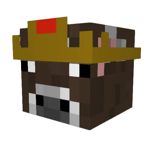PolyPride34 Minecraft avatar head, 3D render