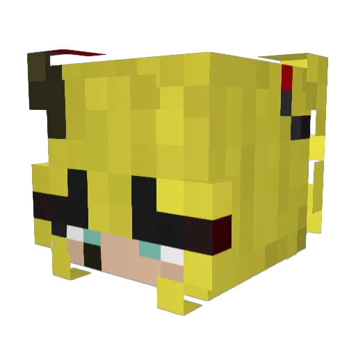 PolySaccharine Minecraft avatar head, 3D render
