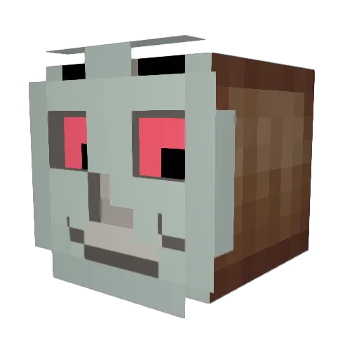 Poly_Samo Minecraft avatar head, 3D render