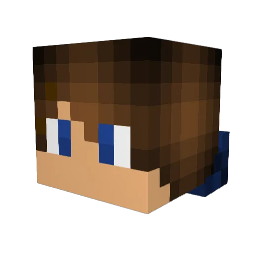Polyak325 Minecraft avatar head, 3D render