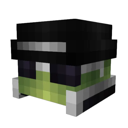 Polyatomic Minecraft avatar head, 3D render