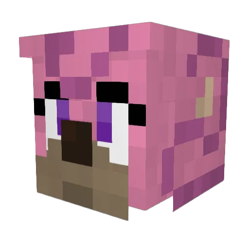 Polybon Minecraft avatar head, 3D render