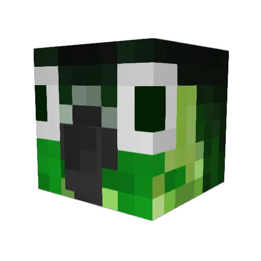Polyboros Minecraft avatar head, 3D render
