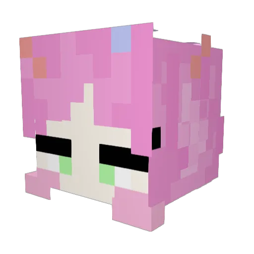 Polycosmic Minecraft avatar head, 3D render