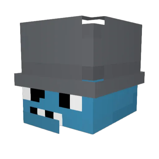 Polycotton Minecraft avatar head, 3D render