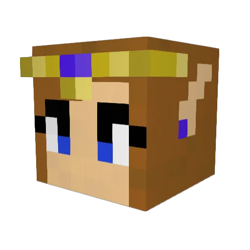 Polygen Minecraft avatar head, 3D render