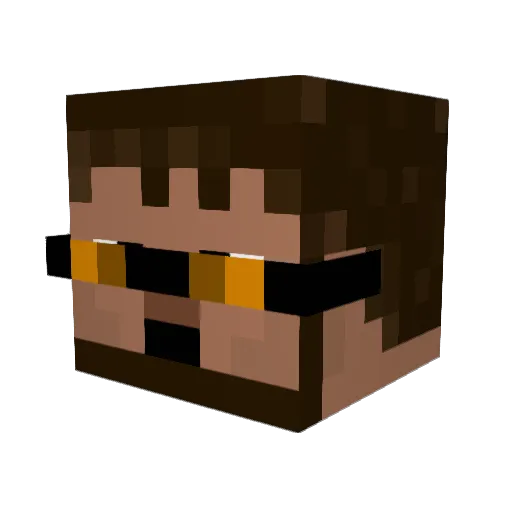 Polygon_Man Minecraft avatar head, 3D render