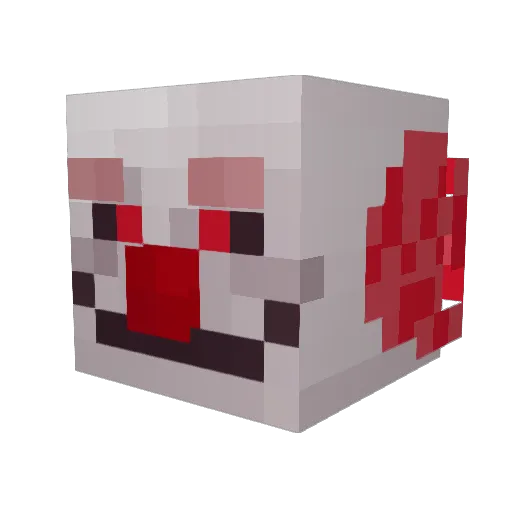 Polygraphy Minecraft avatar head, 3D render