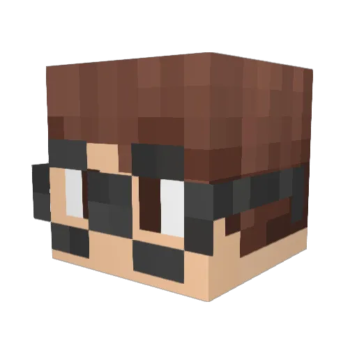 Polykelvin Minecraft avatar head, 3D render