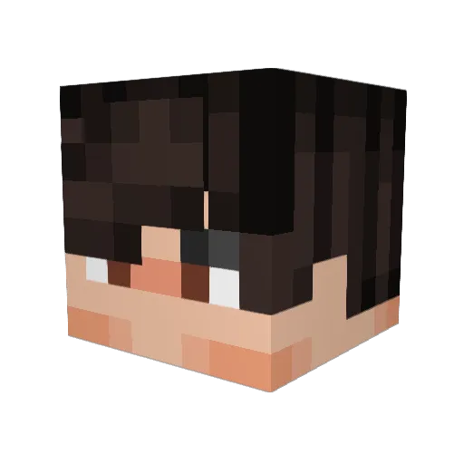 Polykushka Minecraft avatar head, 3D render