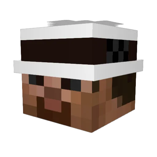 Polynym Minecraft avatar head, 3D render