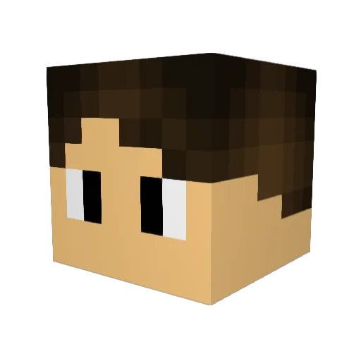 Polyonym Minecraft avatar head, 3D render