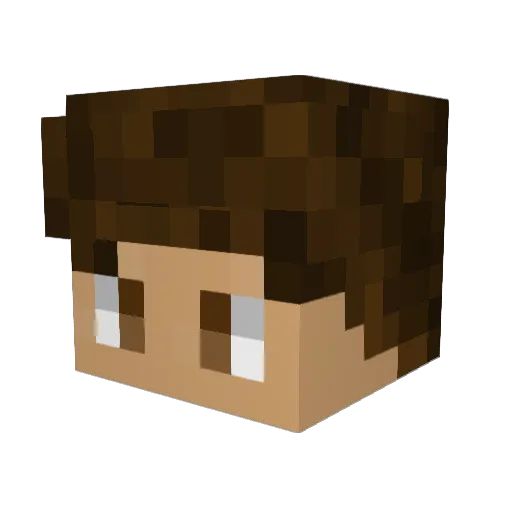 Polyri Minecraft avatar head, 3D render