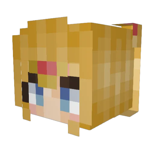 Polyxa Minecraft avatar head, 3D render