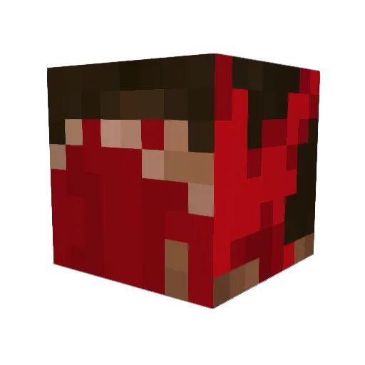PolzLazar Minecraft avatar head, 3D render
