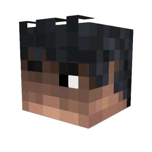 Polzuka Minecraft avatar head, 3D render