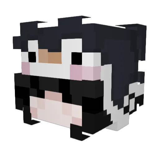 Pomaivae Minecraft avatar head, 3D render