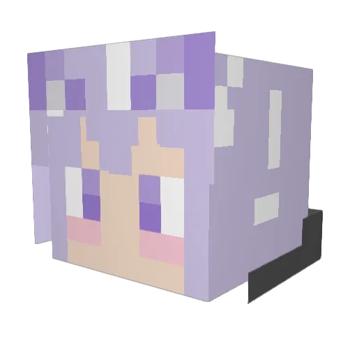 Pomatoe Minecraft avatar head, 3D render