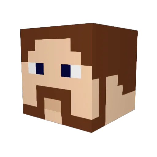 Pomax Minecraft avatar head, 3D render