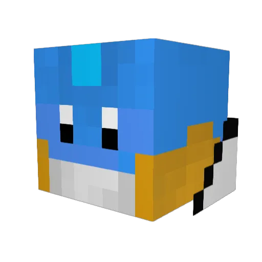 Pomaxx Minecraft avatar head, 3D render