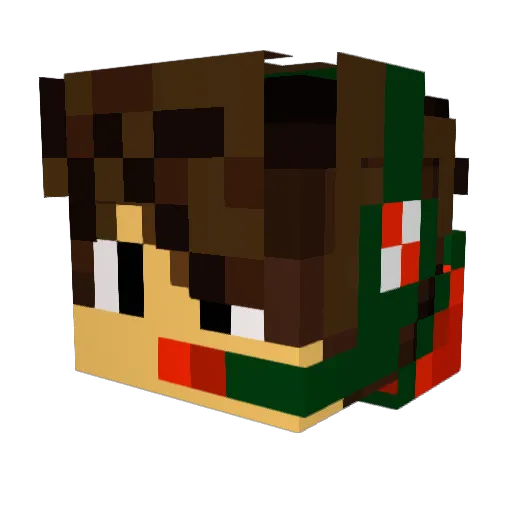 Pombew_22 Minecraft avatar head, 3D render