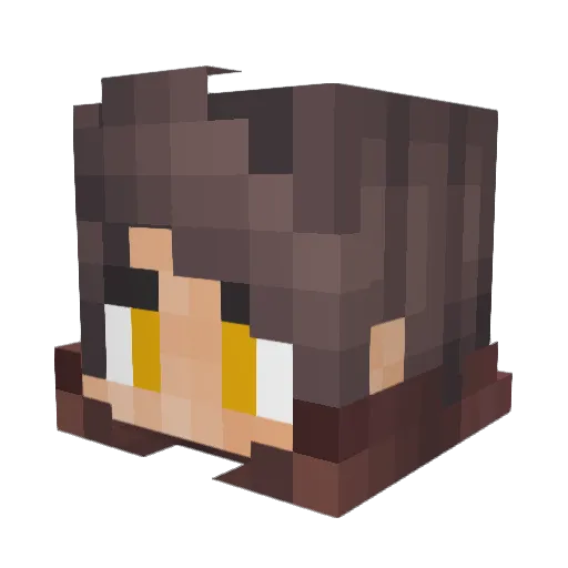 PomegranateMagic Minecraft avatar head, 3D render