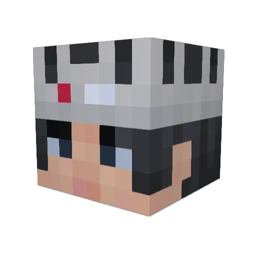 Pomegrenade Minecraft avatar head, 3D render