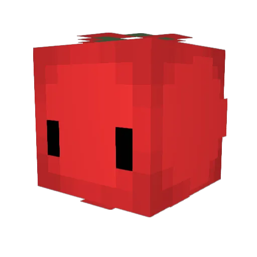 Pomidor_Red Minecraft avatar head, 3D render