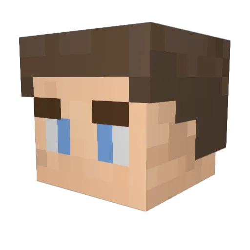 Pomkyy Minecraft avatar head, 3D render